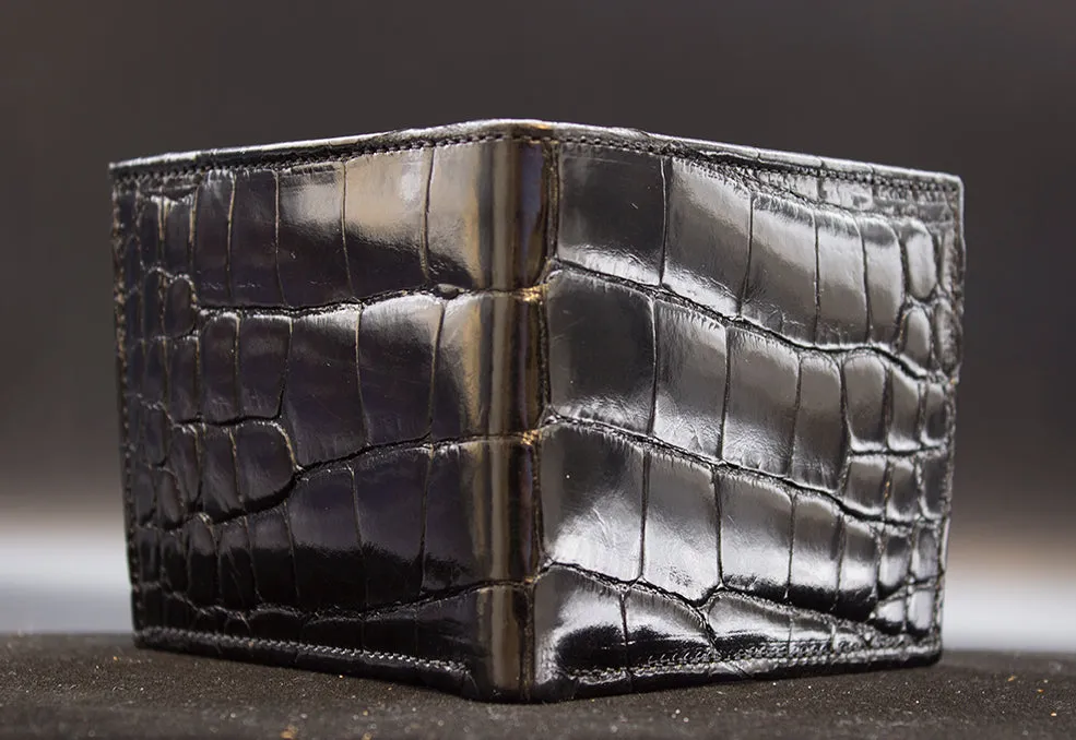 Black "Classic Billfold" Alligator Wallet