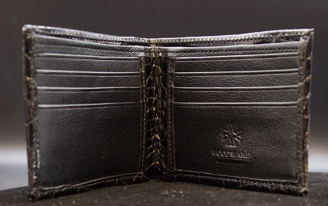 Black "Classic Billfold" Alligator Wallet