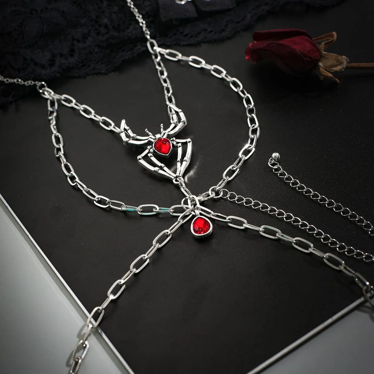 Bohemian Layered Chain Tassel Elastic Spider Thigh Leg Chain