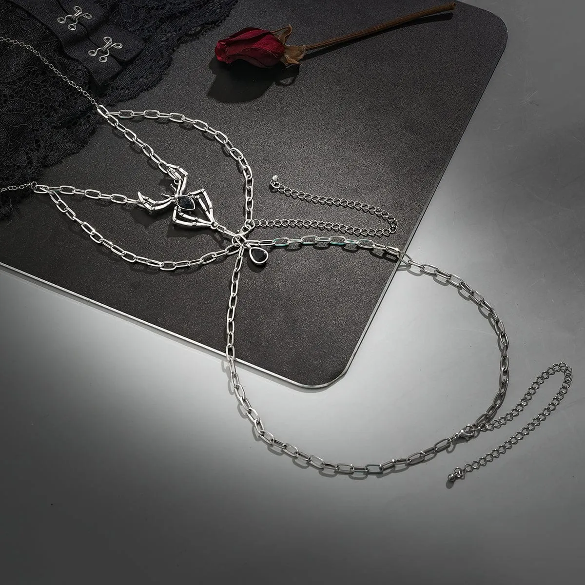 Bohemian Layered Chain Tassel Elastic Spider Thigh Leg Chain