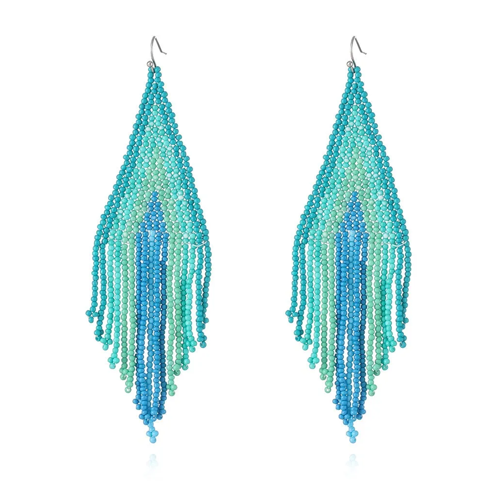 Boho-chic Beaded Statement Earrings
