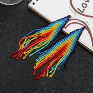Boho-chic Beaded Statement Earrings