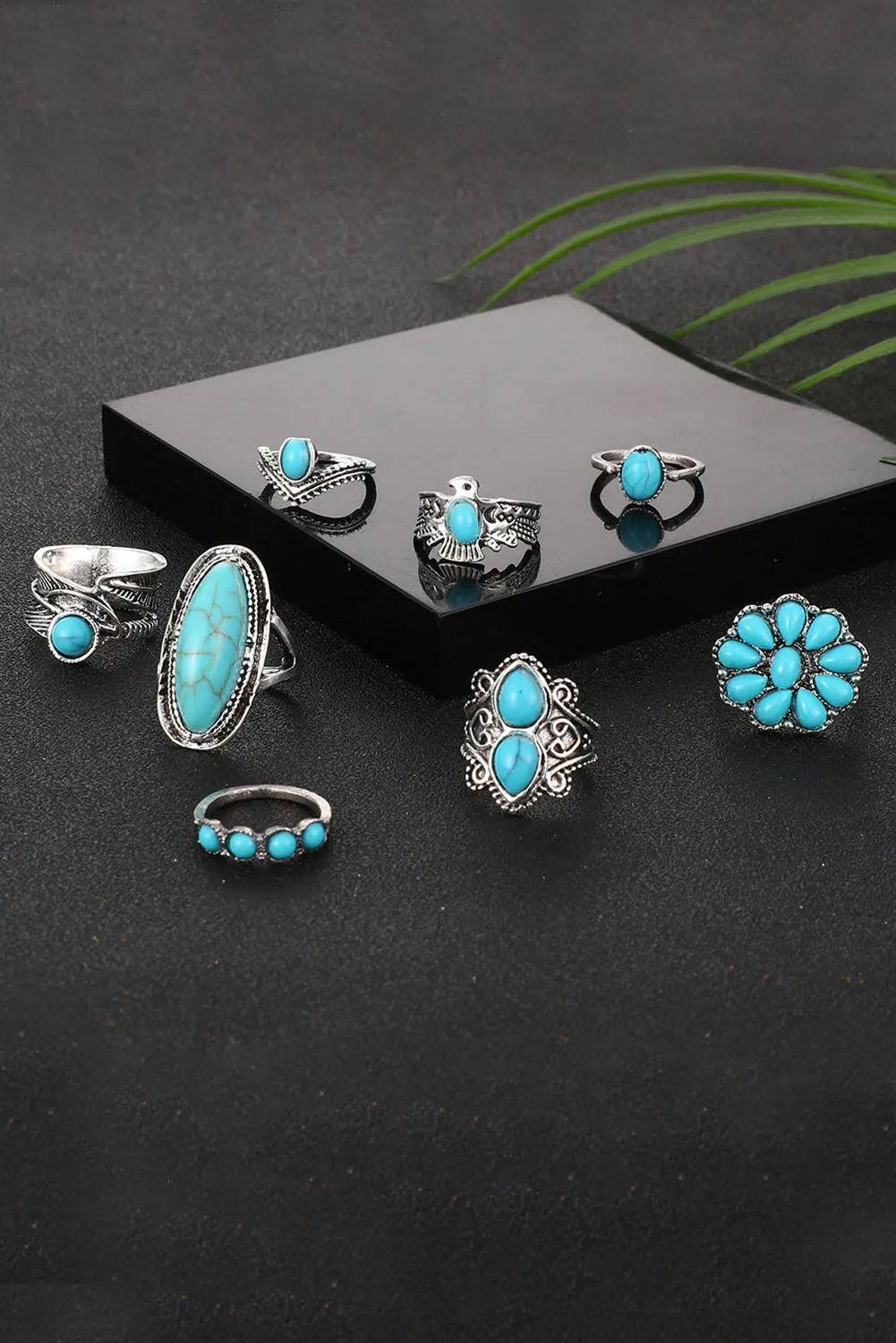 Boho Turquoise Gem Beaded Open Bracelet