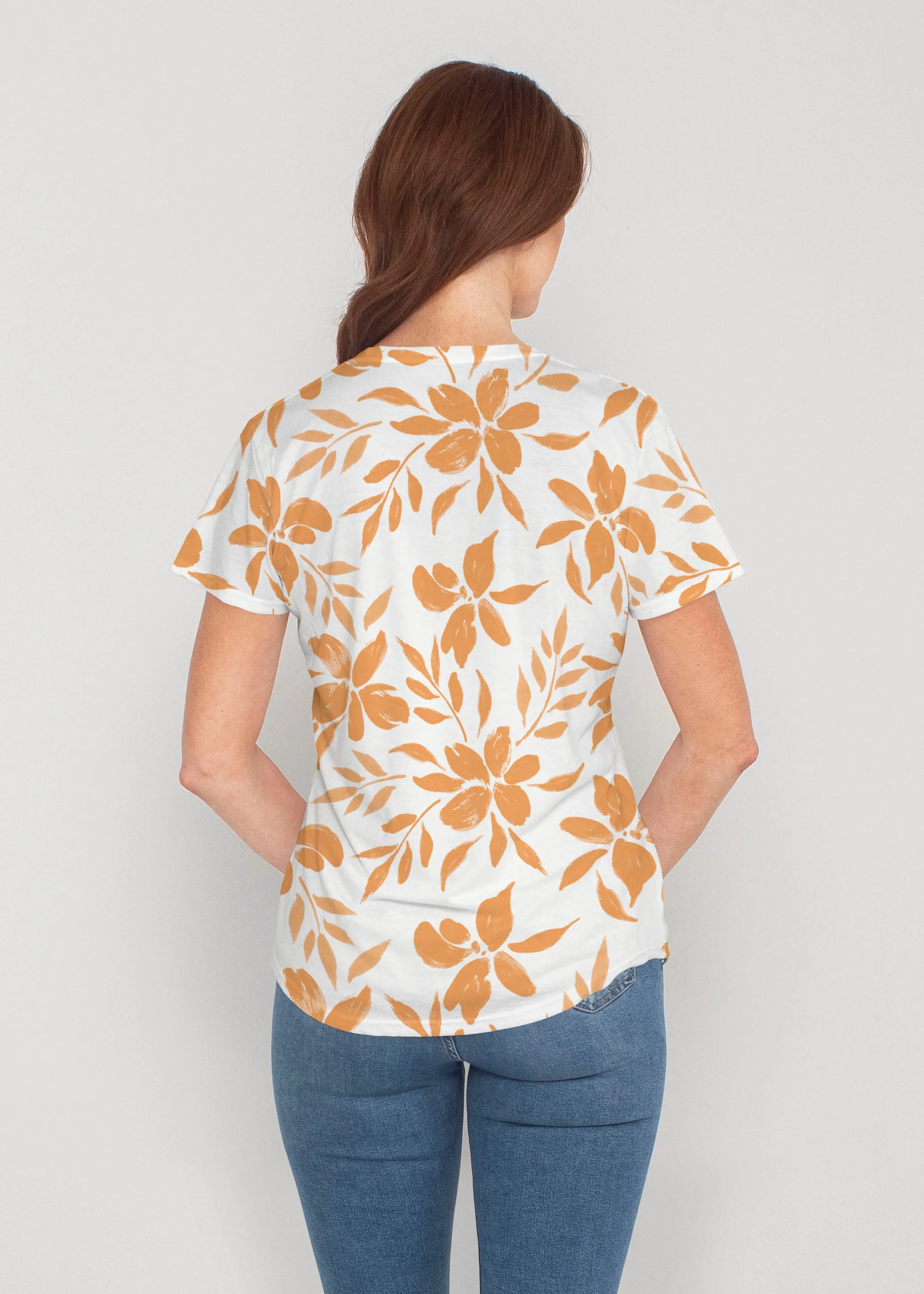 Botanical Pink (8025) ~ Contoured Tri-Blend Scoop Tee
