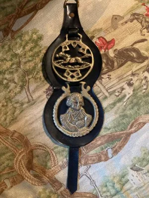 Brasses Vintage on Leather Horse and George Washington