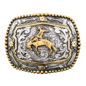 Bronc Rider Beaded Edge Buckle