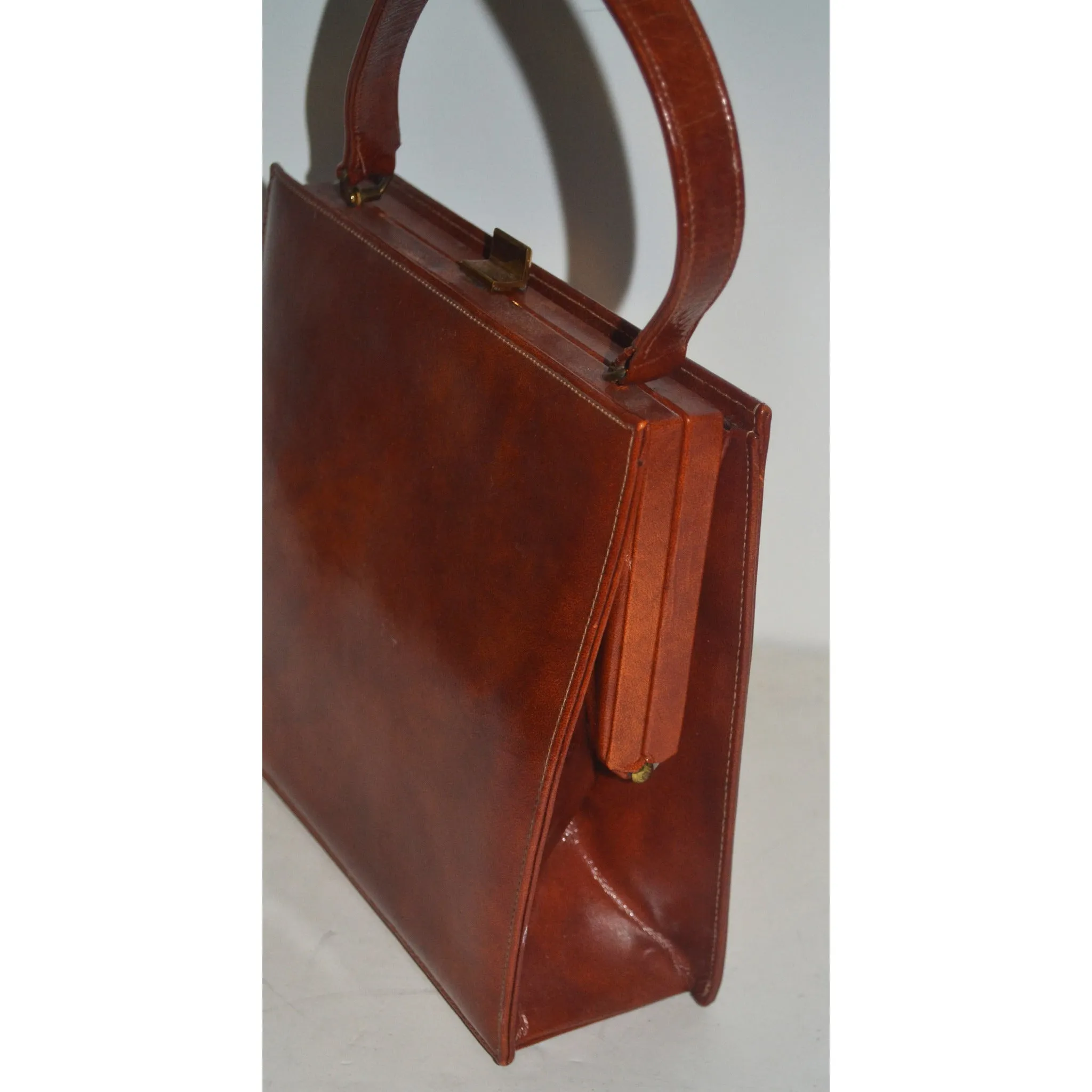 Brown Leather Purse By Viki Original