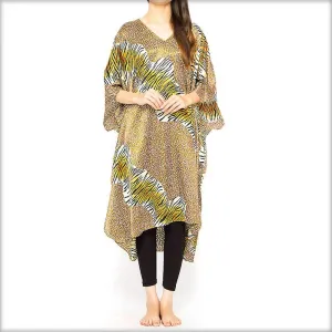 Brown Printed Kaftan