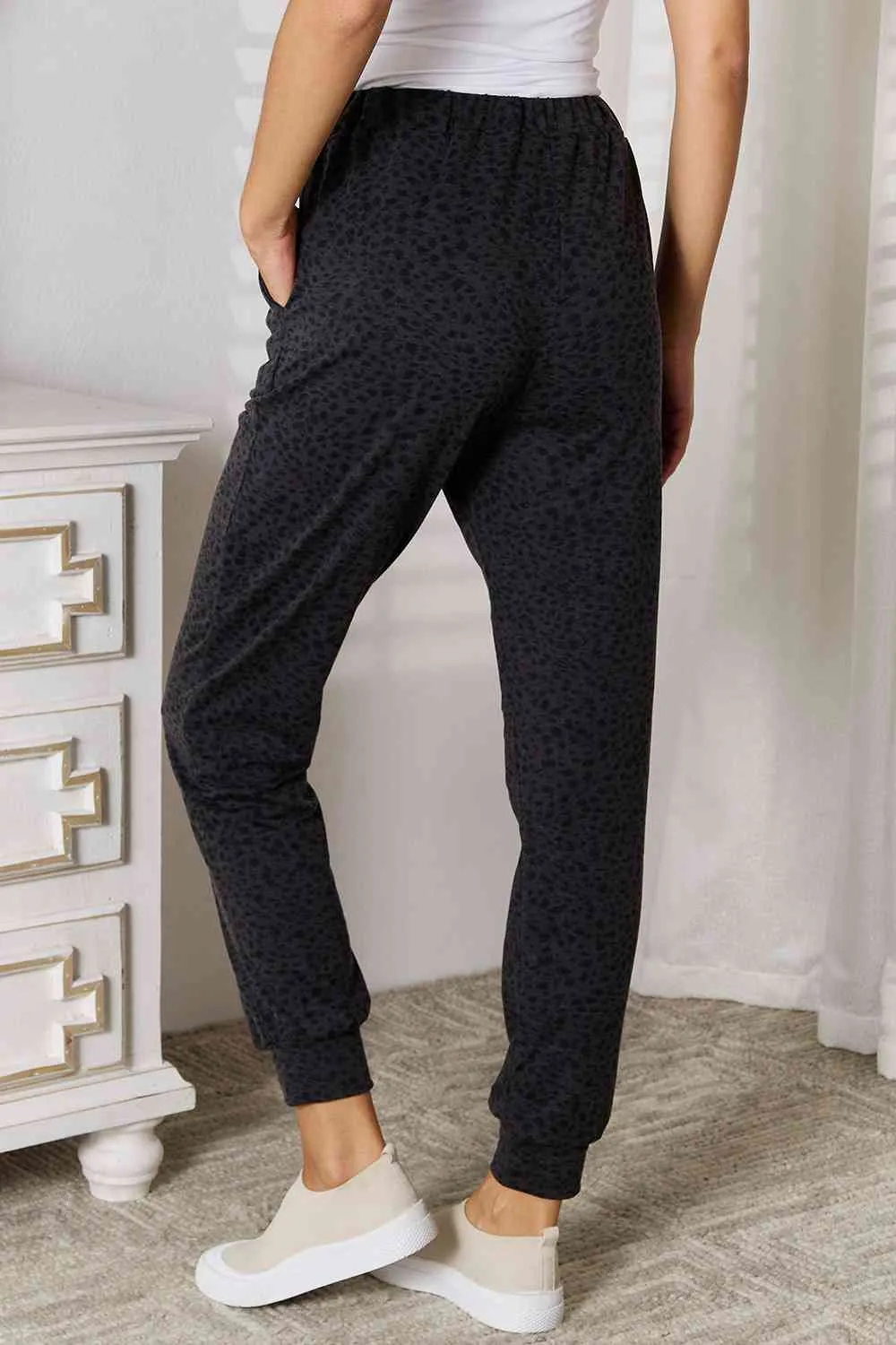 Brynn Basic Bae Leopard Print Joggers with Pockets
