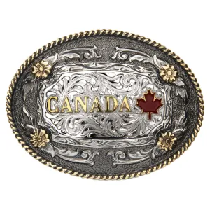 Canada Maple Leaf — Oval Rope Edge Buckle