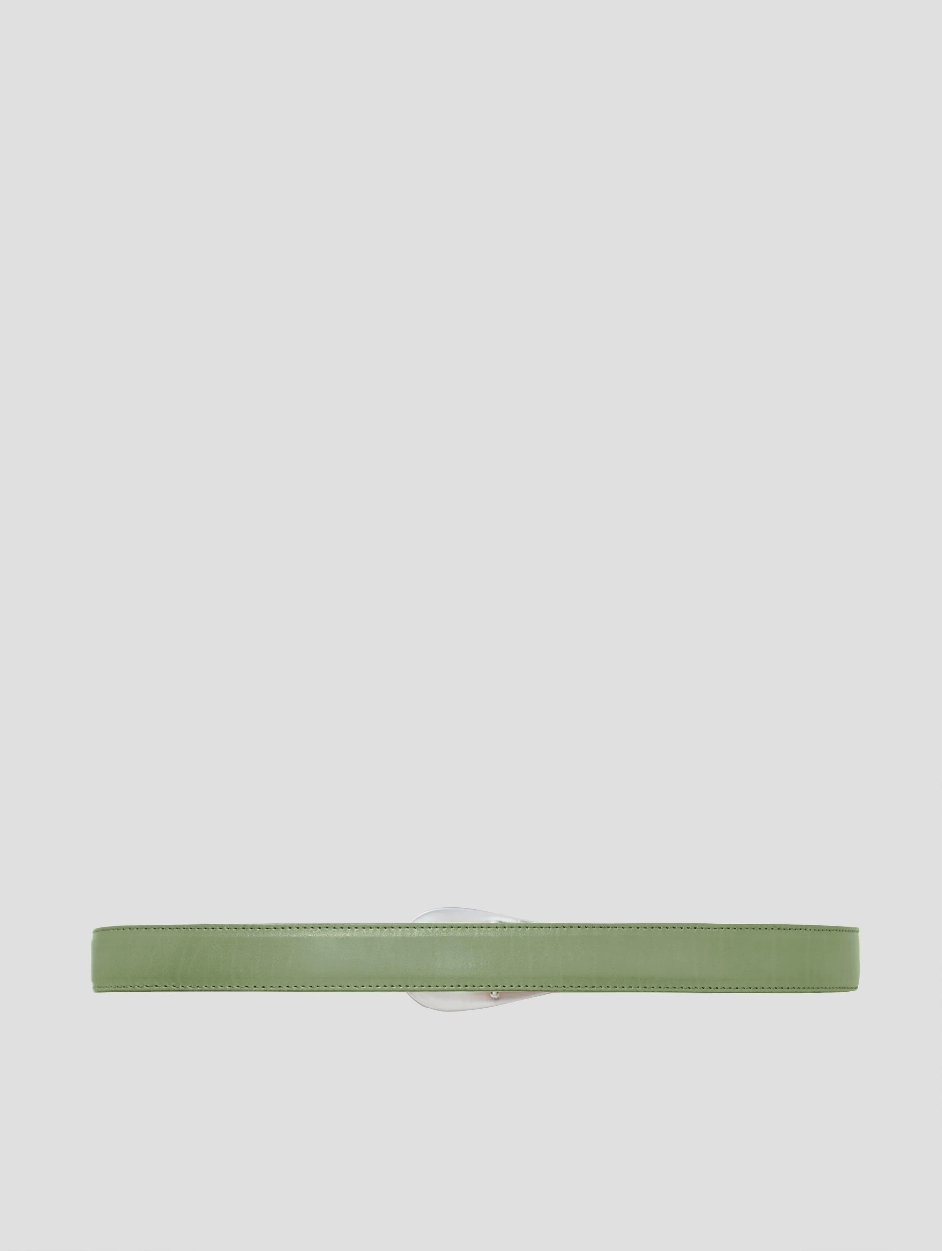 CAVALIERE MODERN WESTERN BELT IN VINTAGE GREEN CALFSKIN