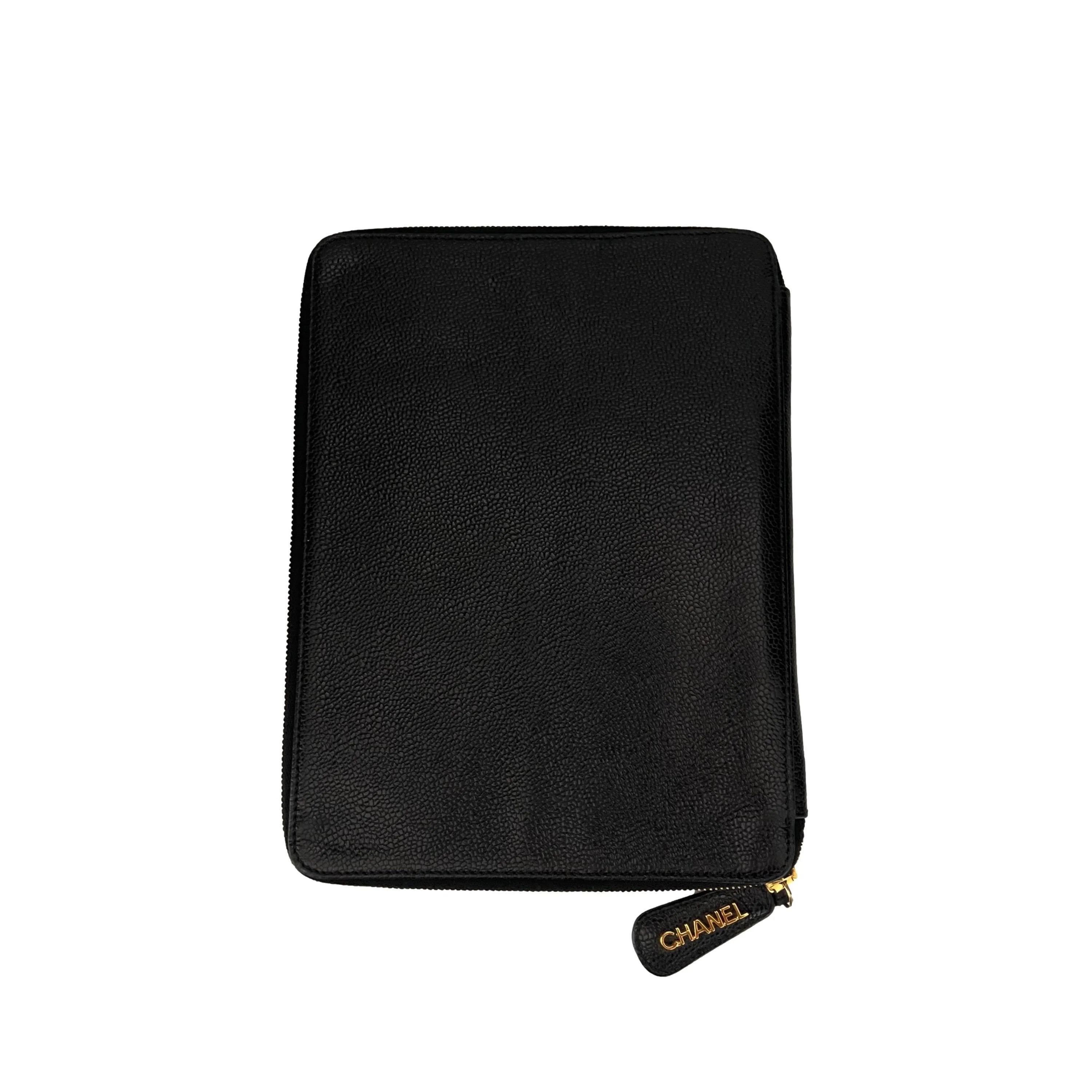 Chanel Black Caviar Agenda Case