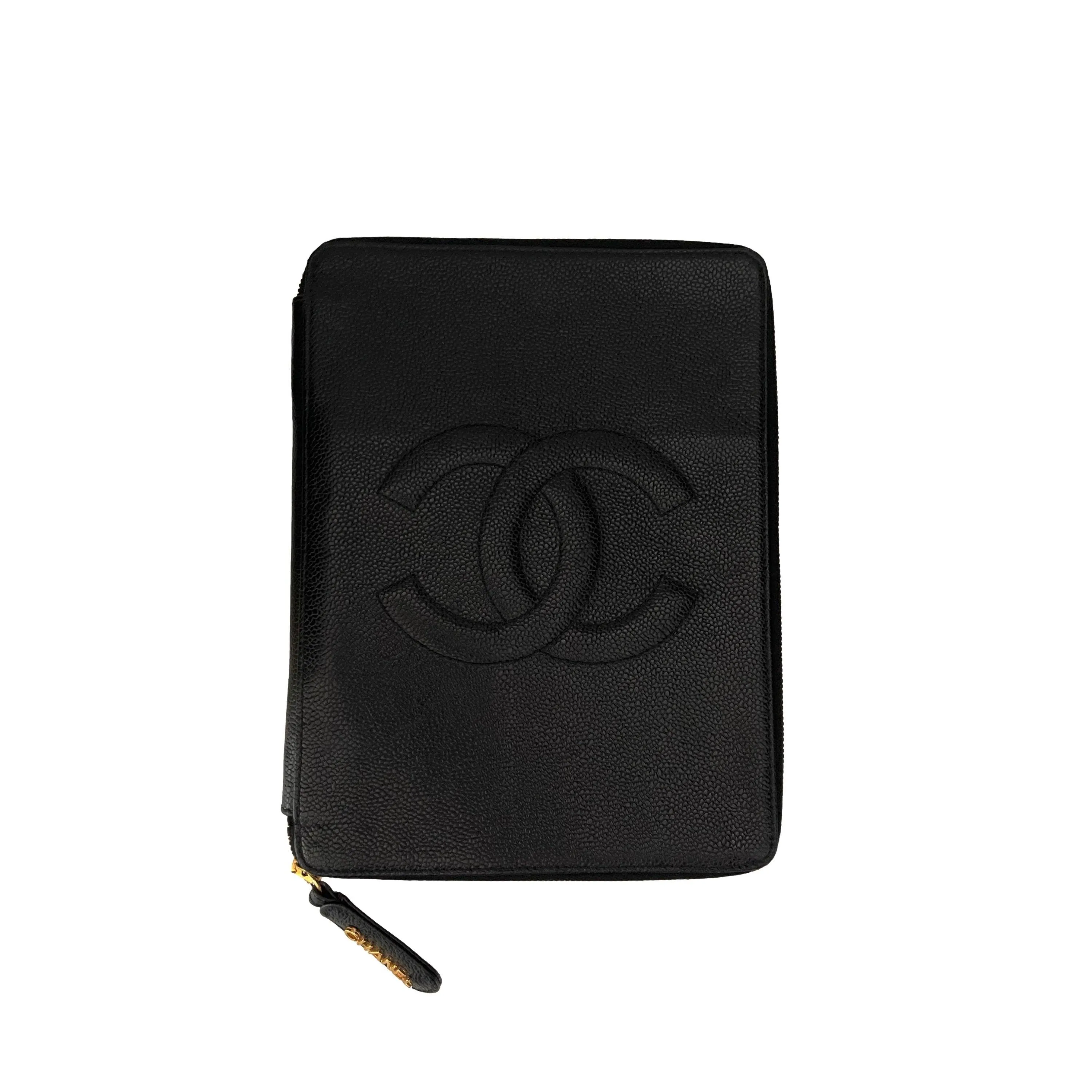 Chanel Black Caviar Agenda Case