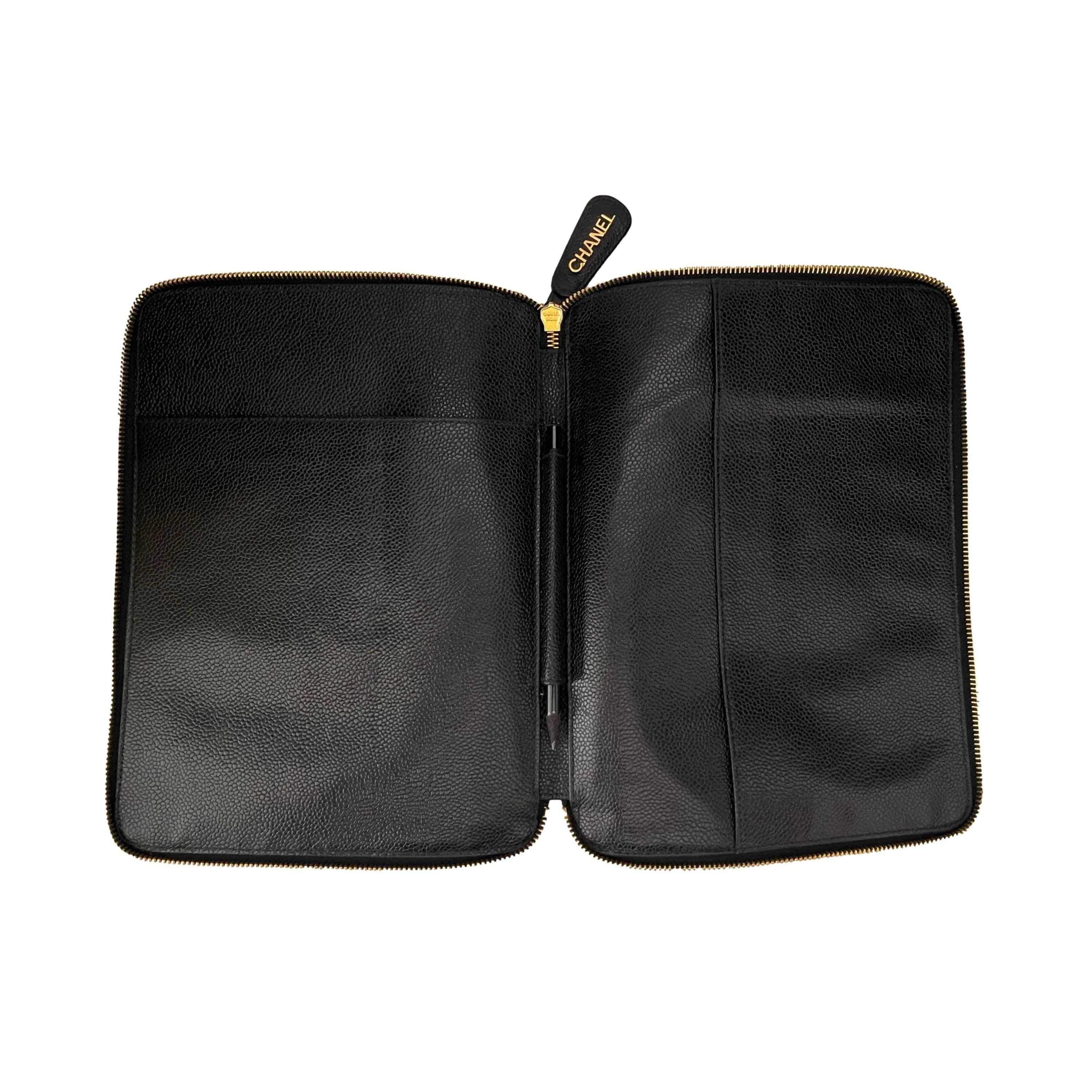 Chanel Black Caviar Agenda Case