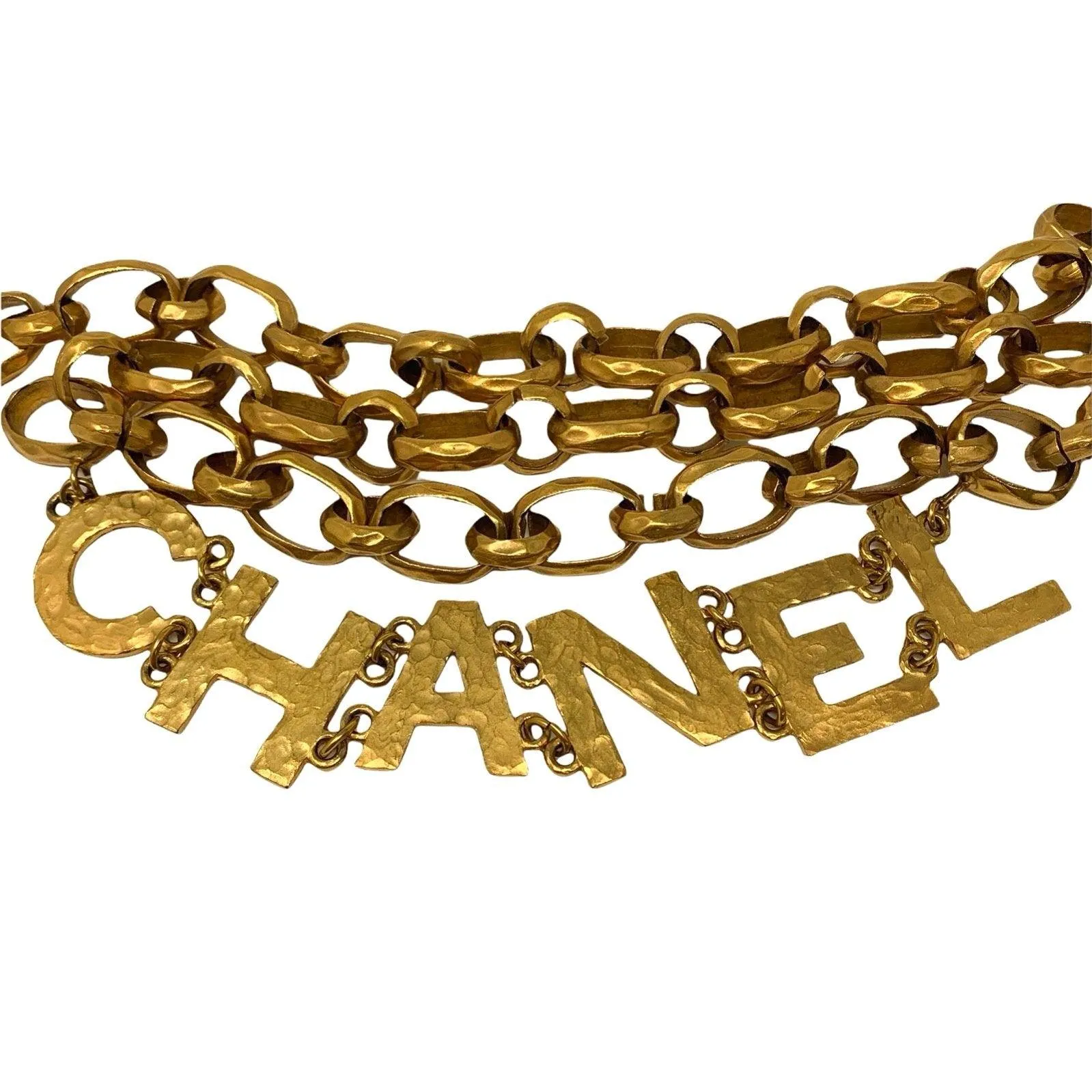 Chanel Gold Logo Chain Belt