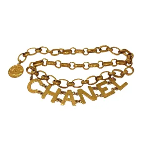 Chanel Gold Logo Chain Belt