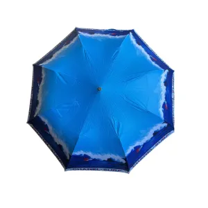 Chanel Jumbo Blue Surf Logo Umbrella