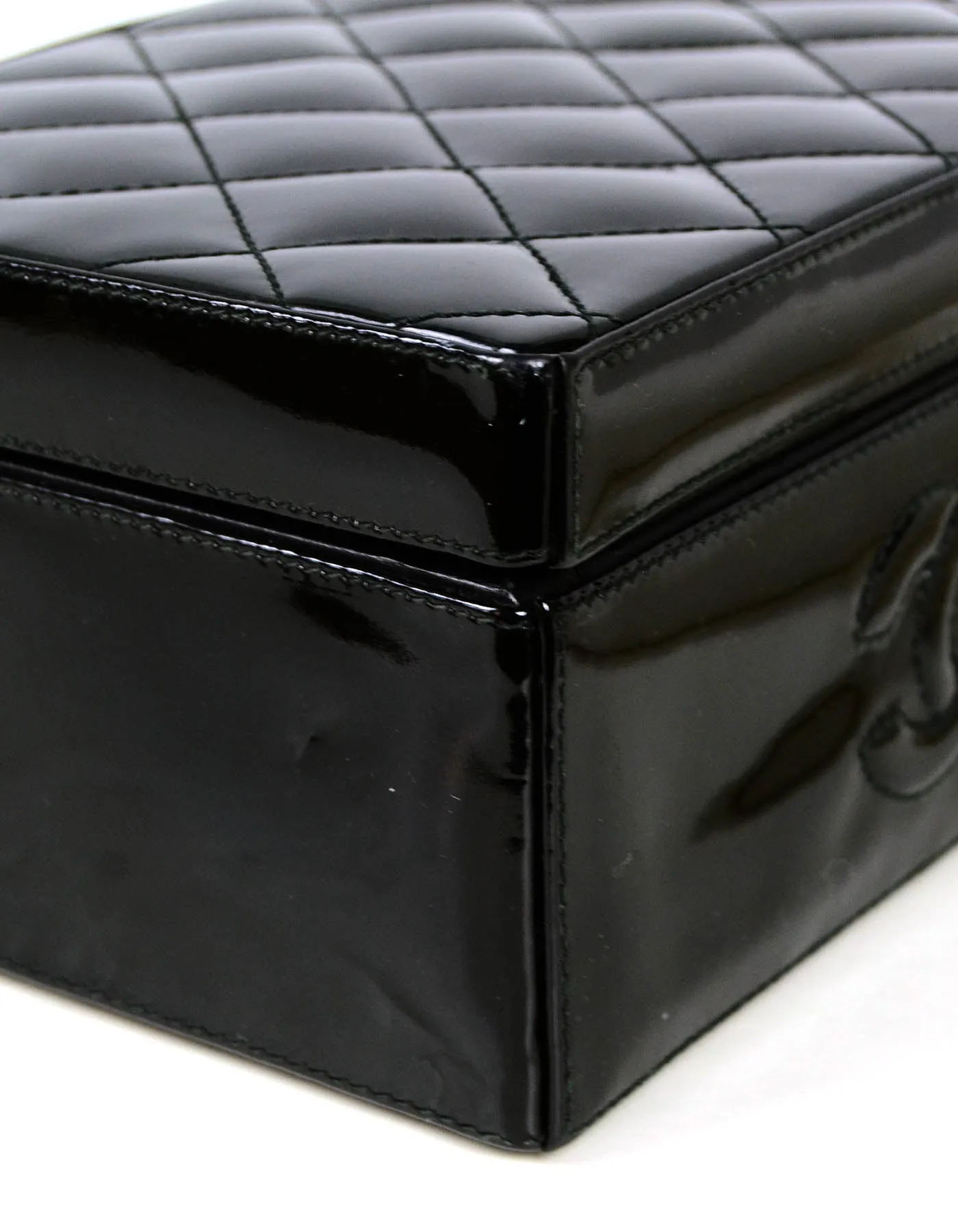 Chanel Vintage Black Patent Hardcase Shoulder/Crossbody Bag