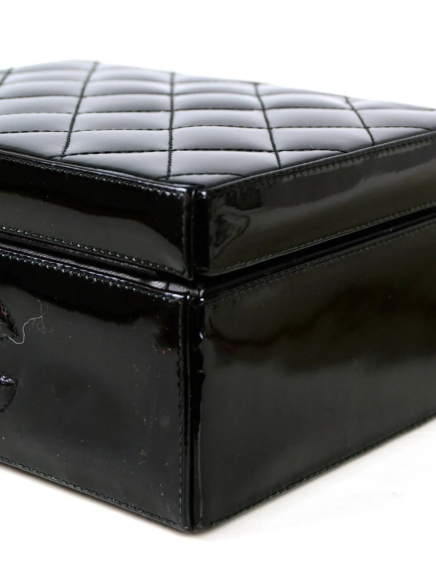 Chanel Vintage Black Patent Hardcase Shoulder/Crossbody Bag