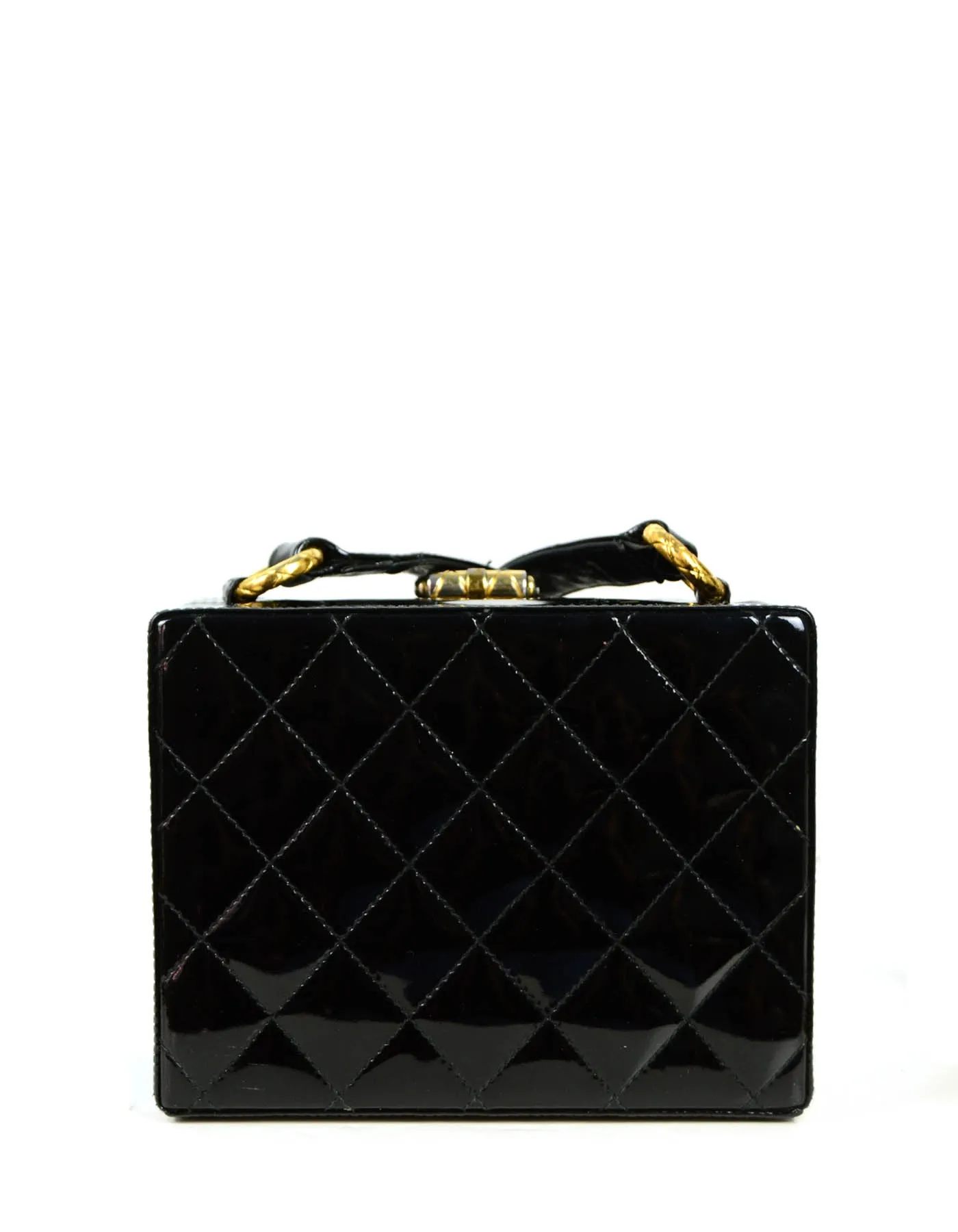 Chanel Vintage Black Patent Hardcase Shoulder/Crossbody Bag