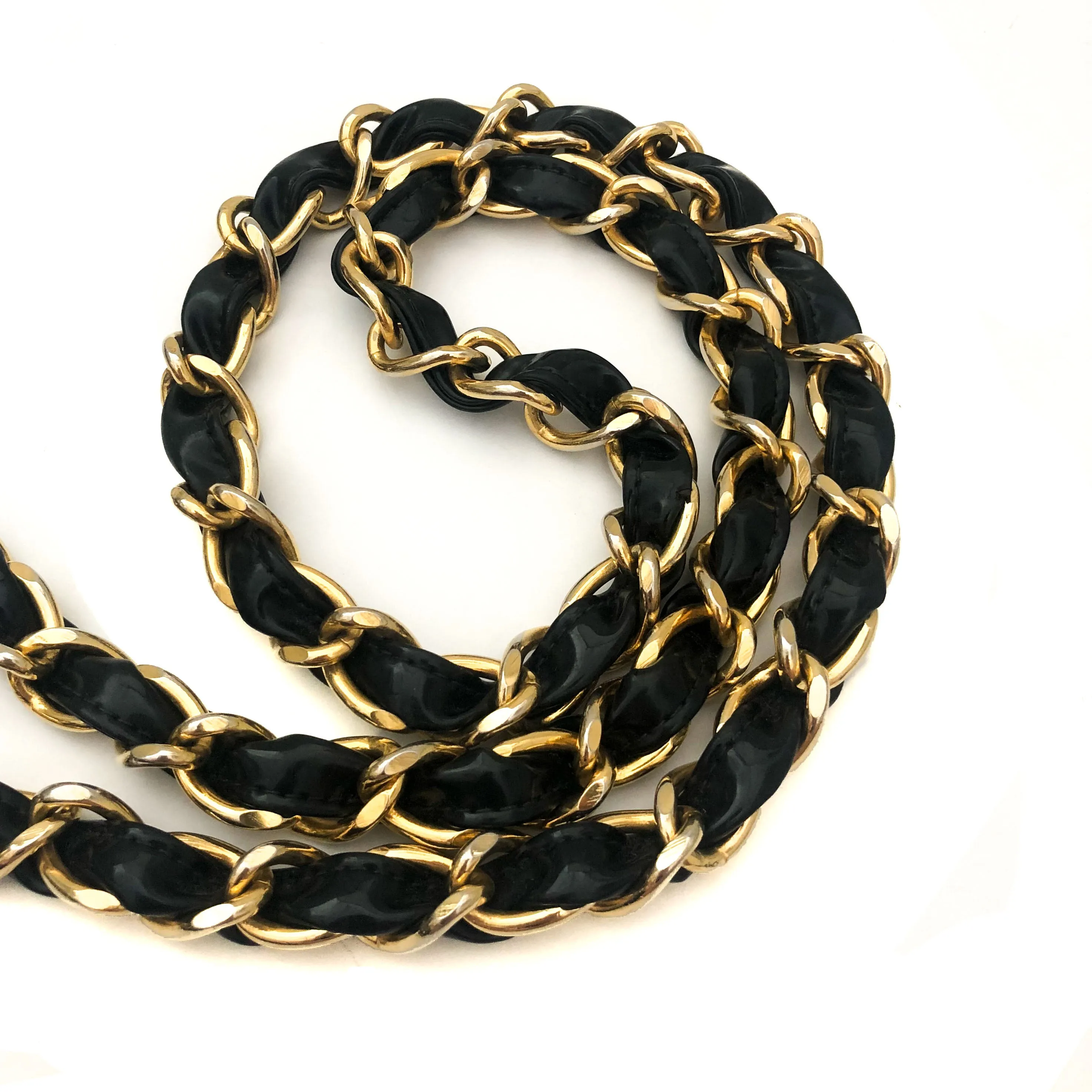 Chanel Vintage Rare Patent & PVC Maxi Jumbo