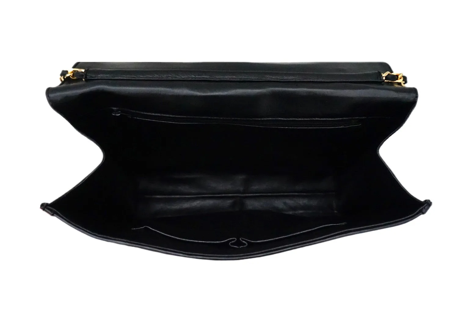 Chanel Vintage Wicker & Black Patent Jumbo