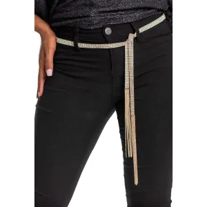 Charlee long rhinestone tassel necklace/belt (4 colors)