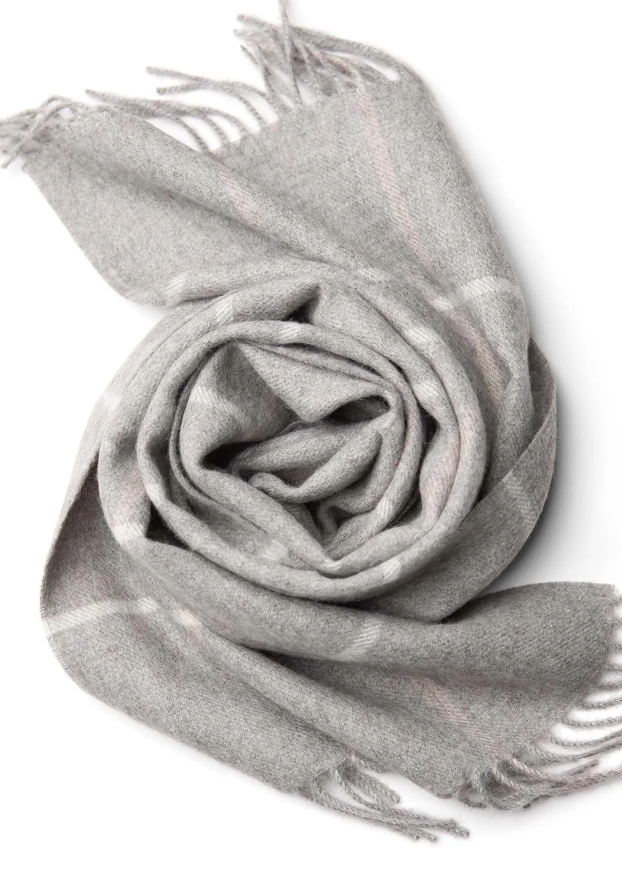 Check Pattern Baby Alpaca Scarf