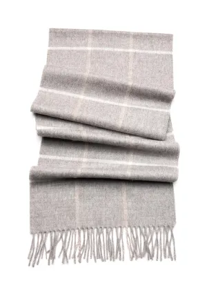 Check Pattern Baby Alpaca Scarf