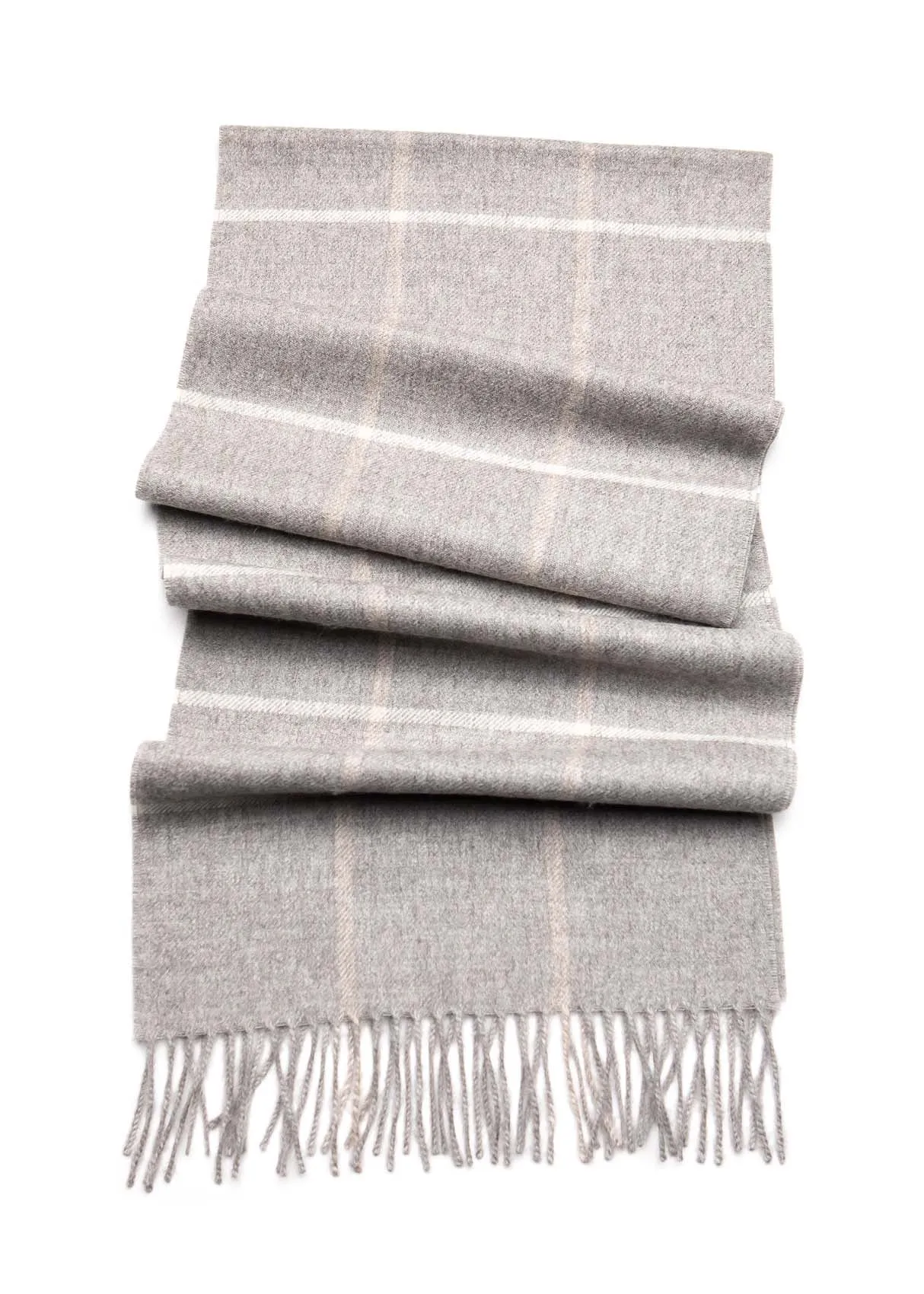 Check Pattern Baby Alpaca Scarf