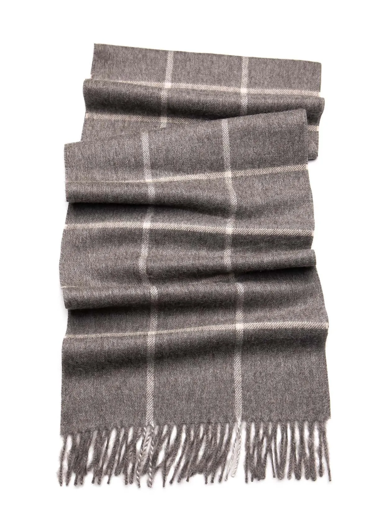Check Pattern Baby Alpaca Scarf