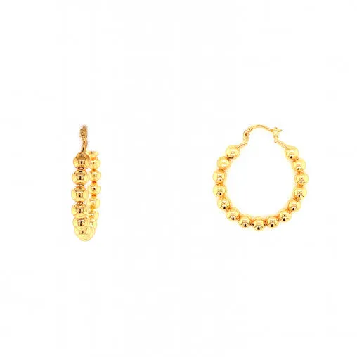 Chunky Beaded Hoops