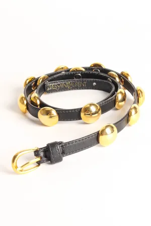Circular Dome Leather Belt