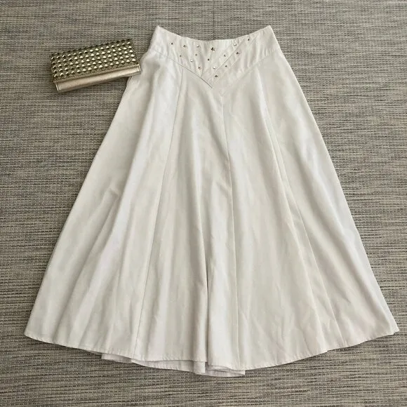 City Girl California White Studded Maxi Skirt  12