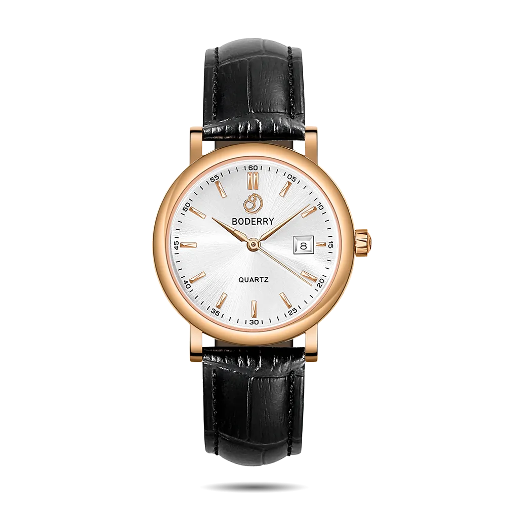 CLASSIC 36MM - Swiss Quartz Movement Watch | Rose Gold & White