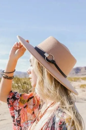 Classic Bolero Hat with Gold Ring Buckle