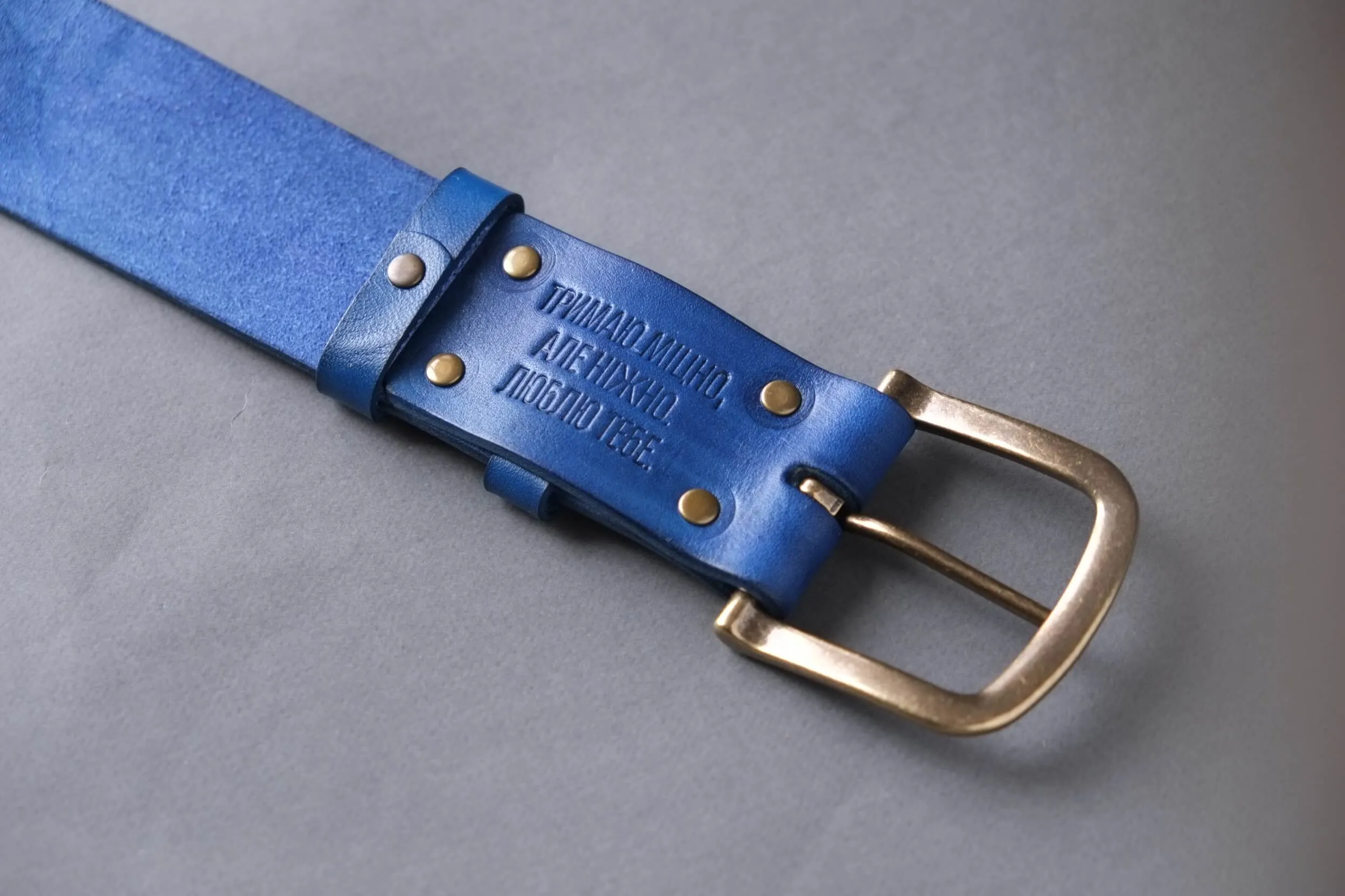 CLASSIC LEATHER BELT / BLUE