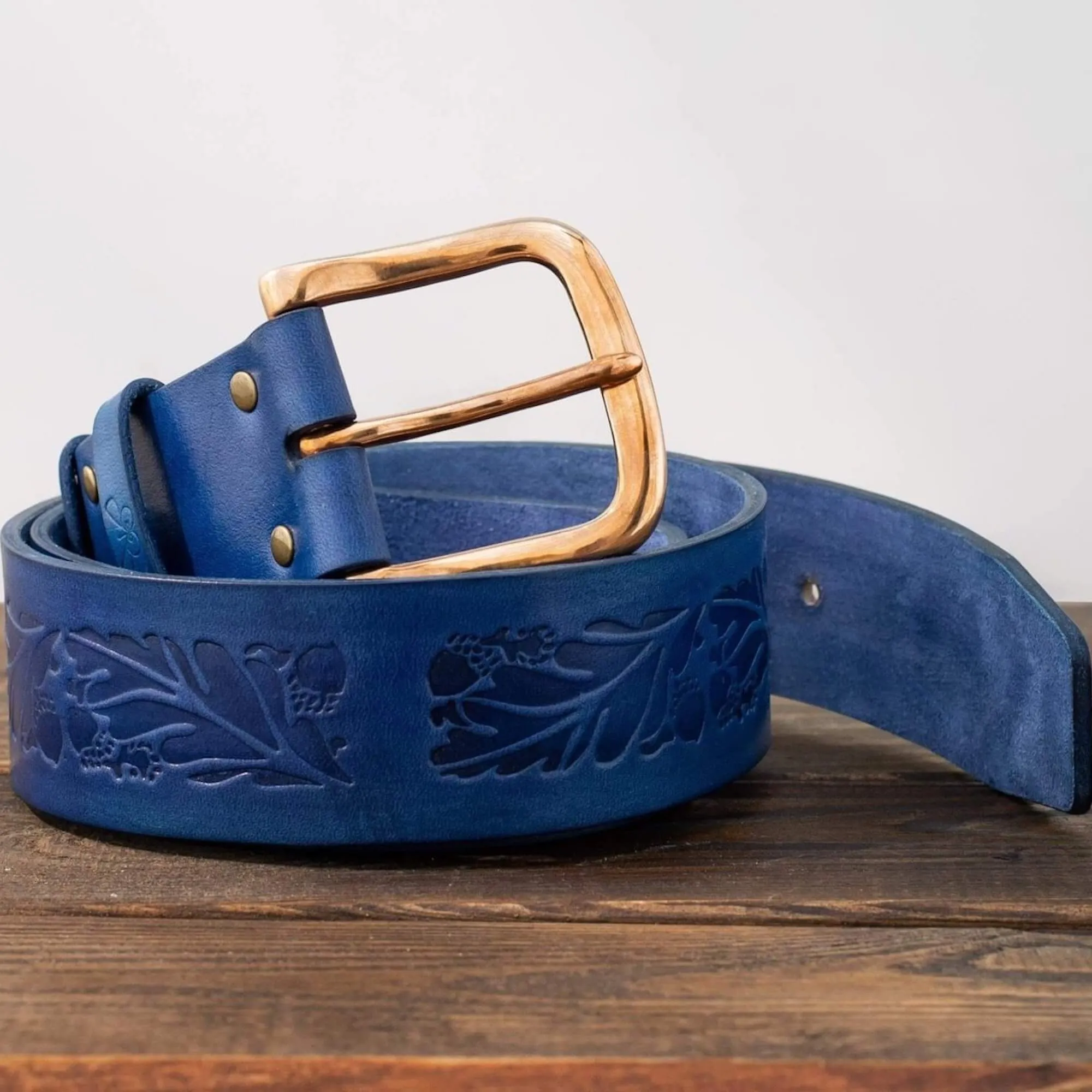 CLASSIC LEATHER BELT / BLUE
