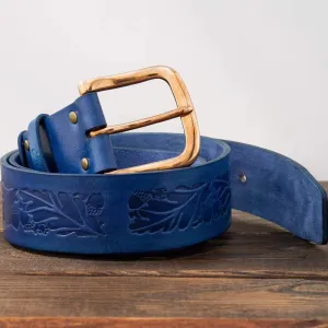 CLASSIC LEATHER BELT / BLUE