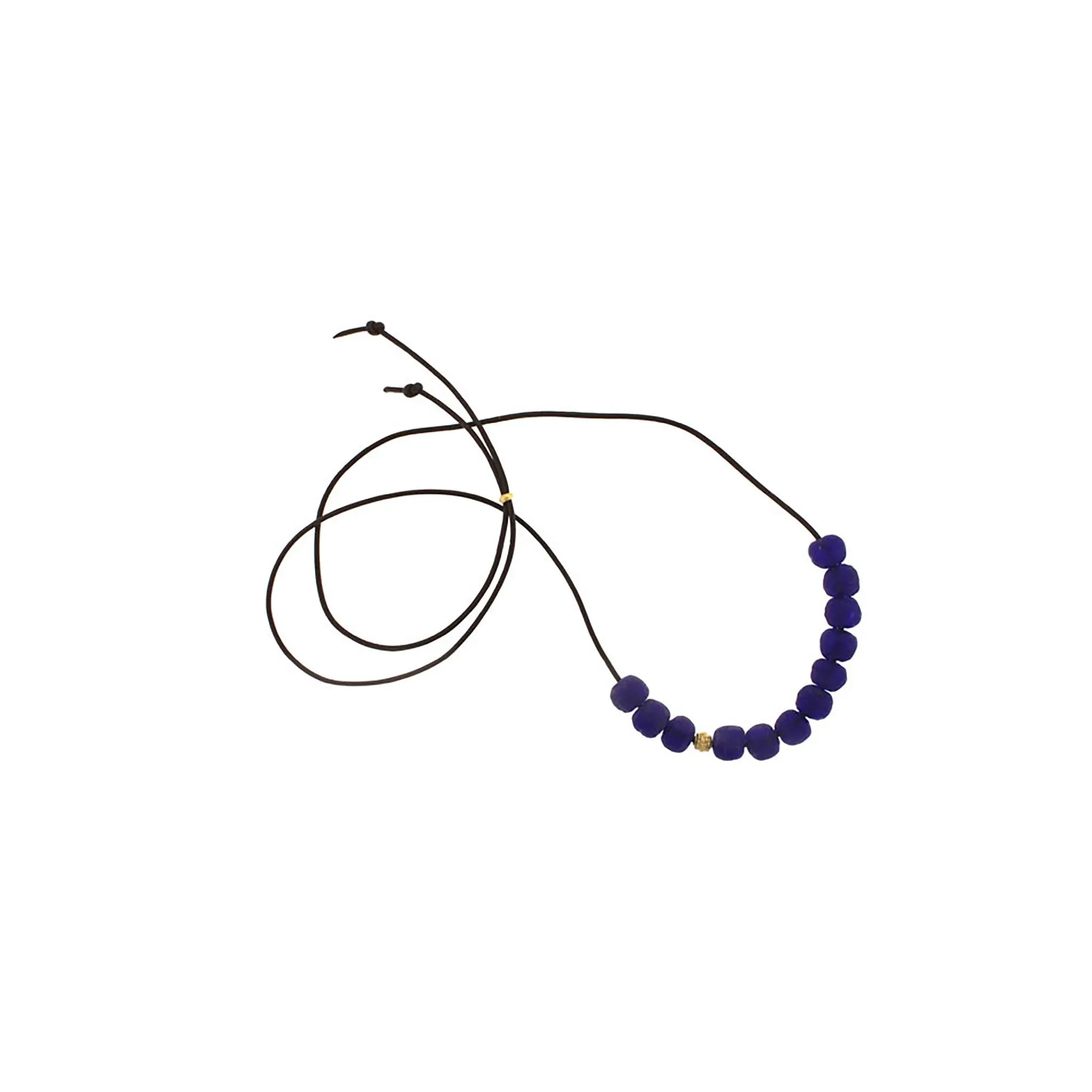 Cobalt Blue Vintage Glass Necklace