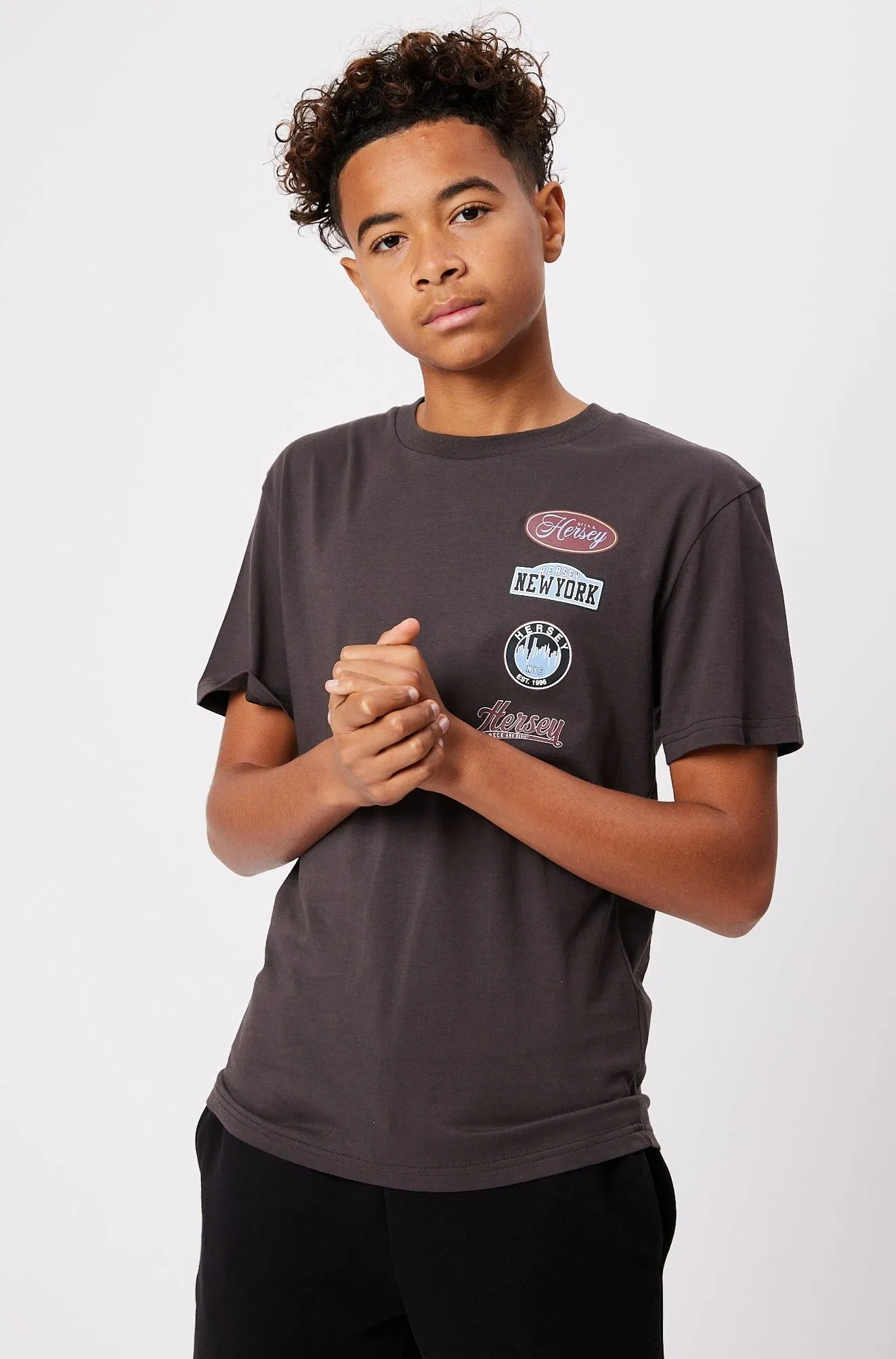 COSIMO BOYS T-SHIRT  - OBSIDIAN