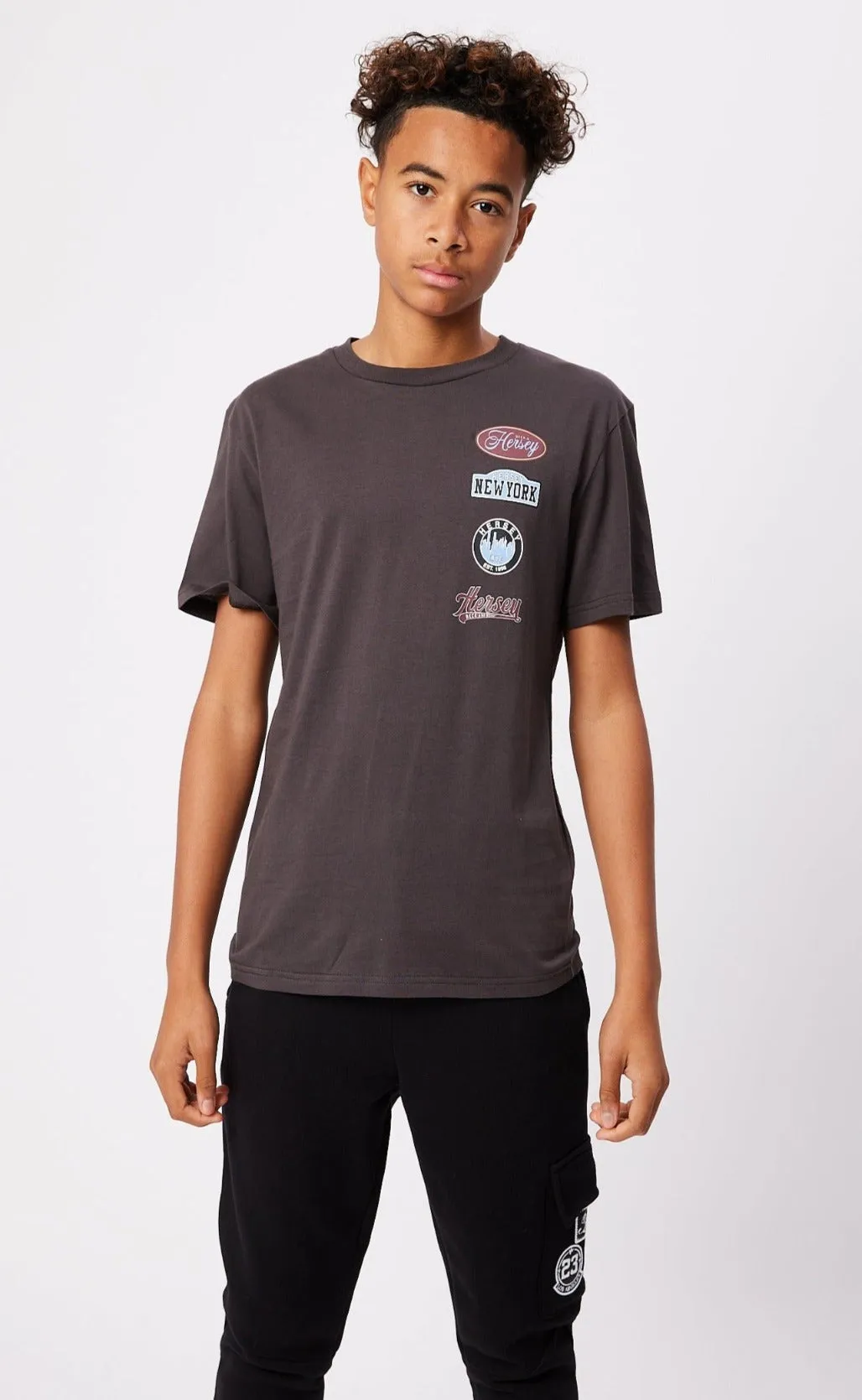 COSIMO BOYS T-SHIRT  - OBSIDIAN