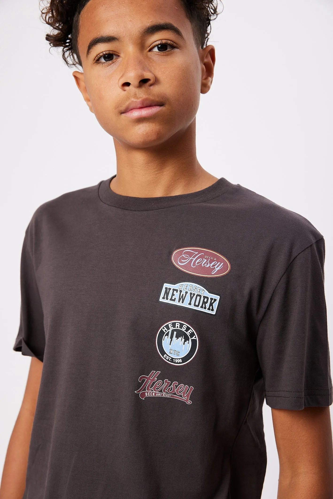 COSIMO BOYS T-SHIRT  - OBSIDIAN