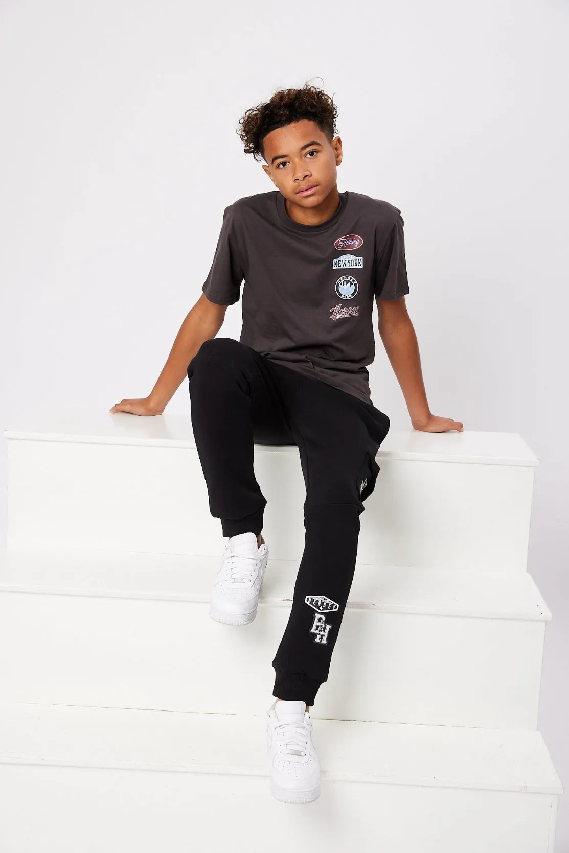COSIMO BOYS T-SHIRT  - OBSIDIAN