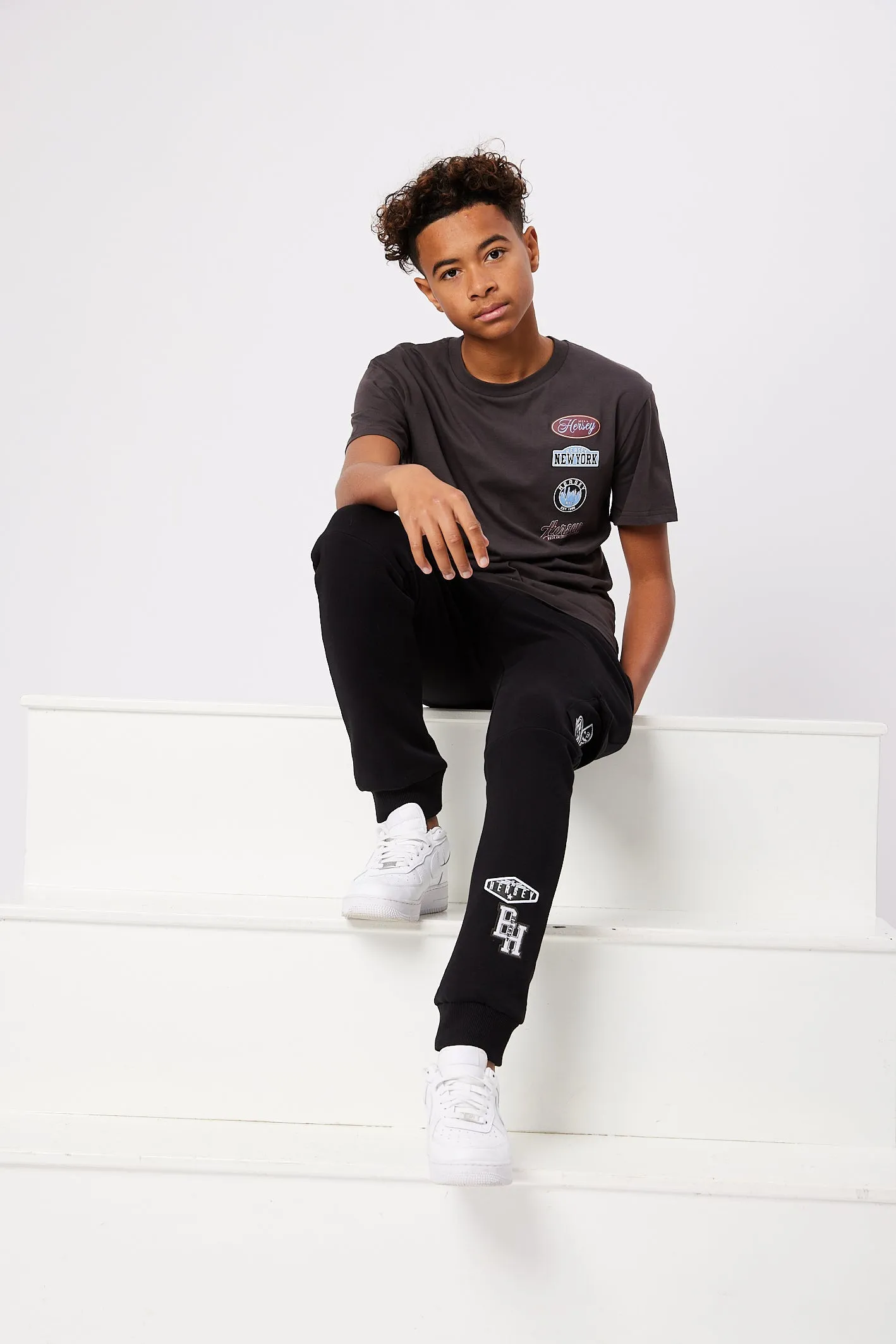 COSIMO BOYS T-SHIRT  - OBSIDIAN