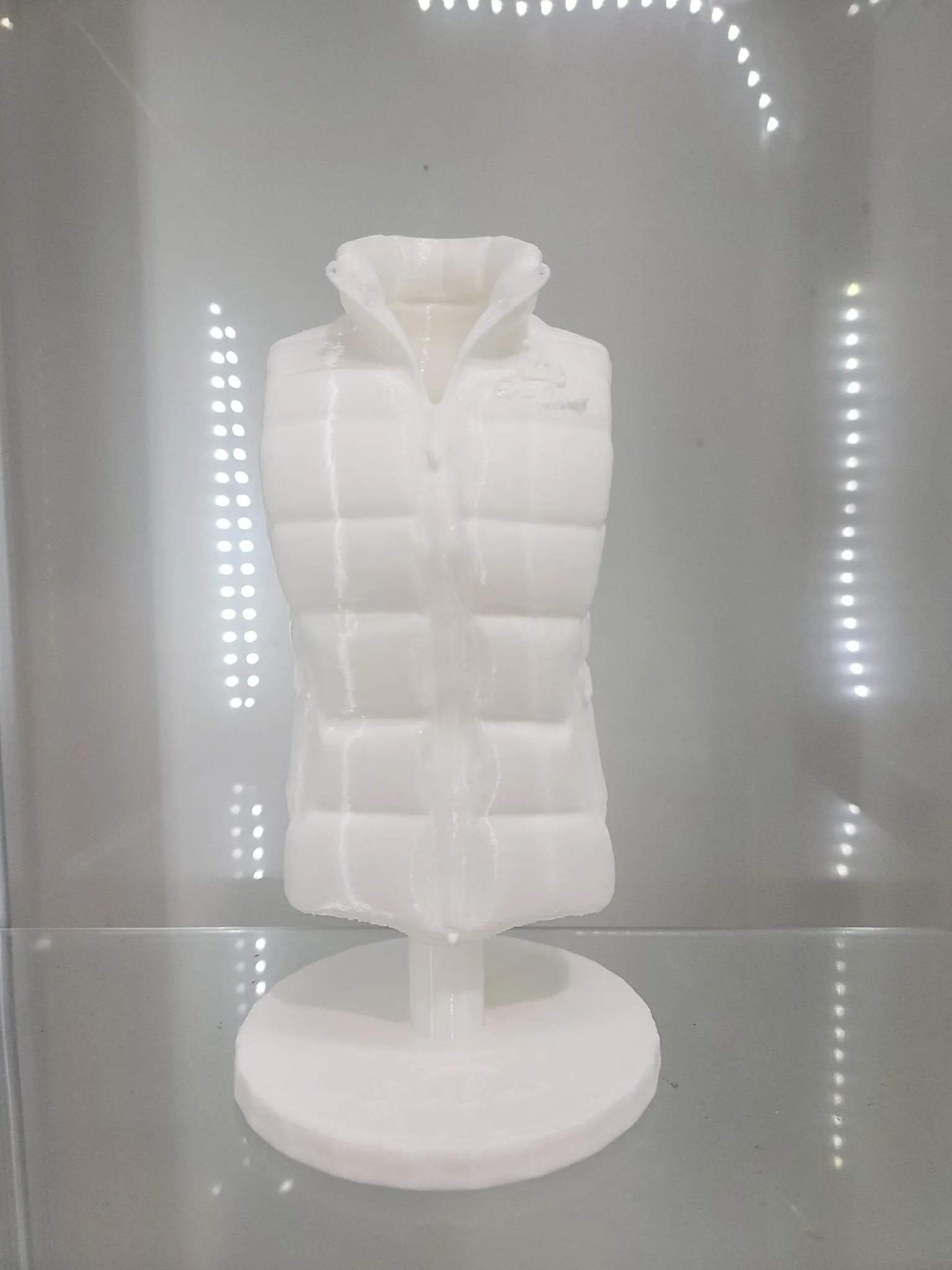 Cozy Puffer Vest Brush Holder - Winter Chic for Your Vanity!