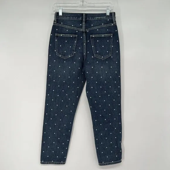 Current Elliott Vintage Crop Slim Studded Jeans Size 25
