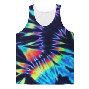 Dark Tie Dye Adult Tank Top