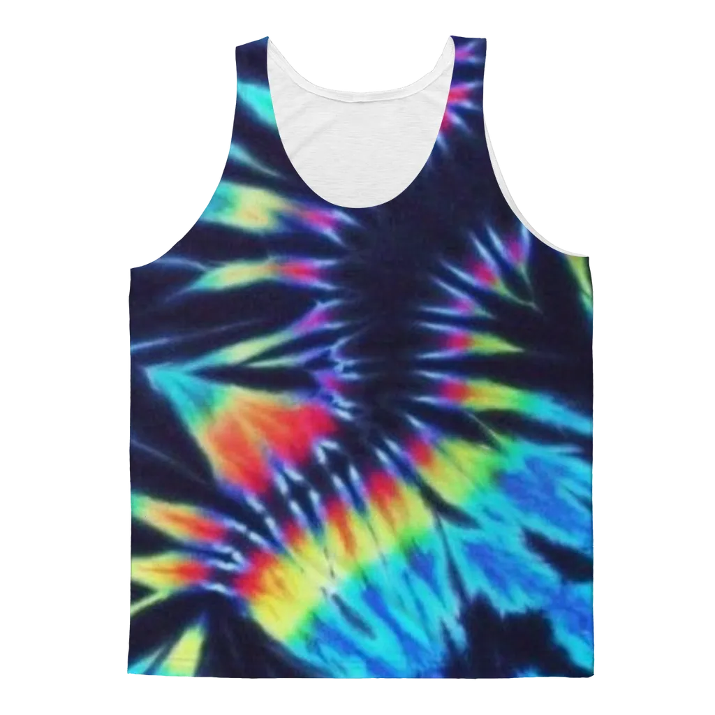 Dark Tie Dye Adult Tank Top