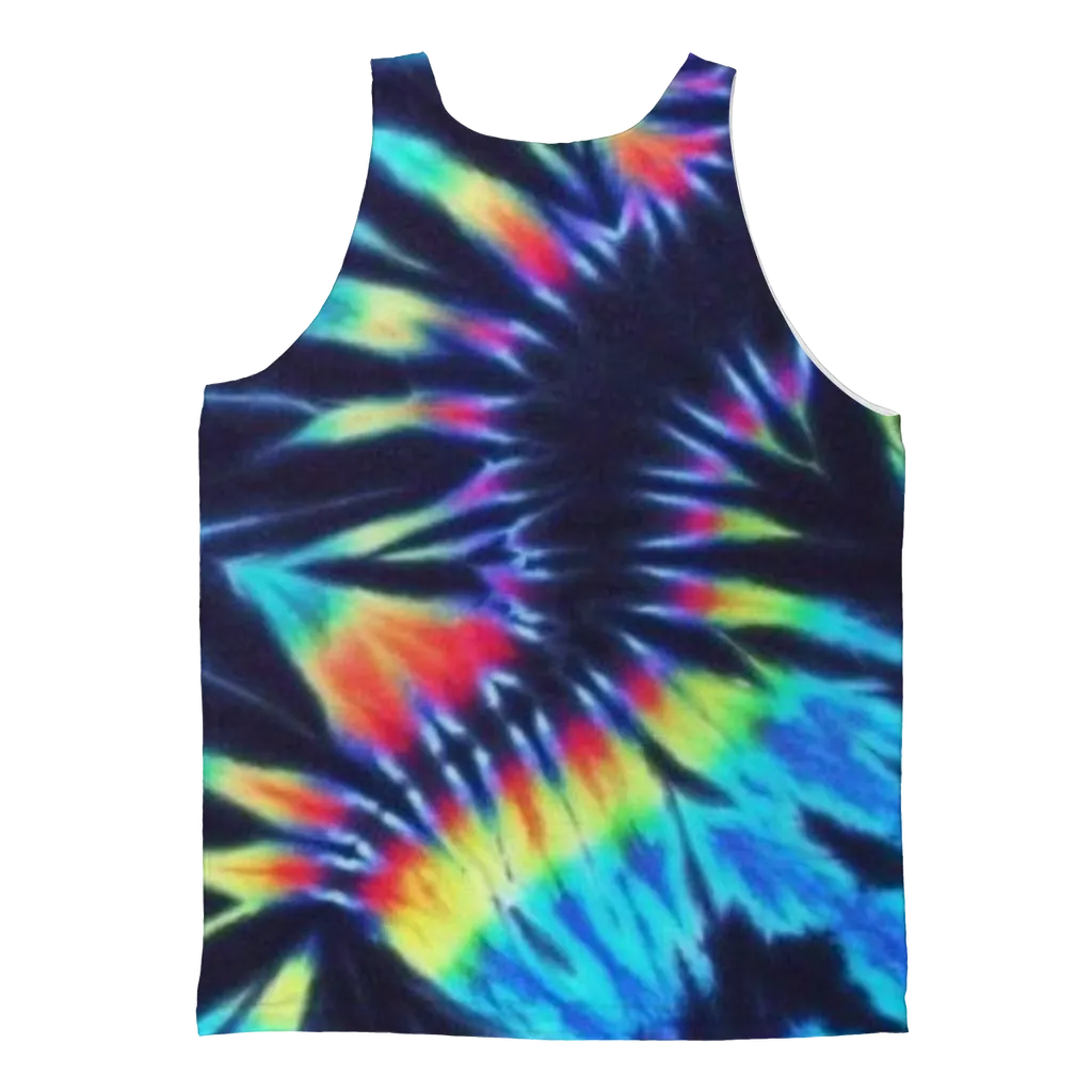 Dark Tie Dye Adult Tank Top
